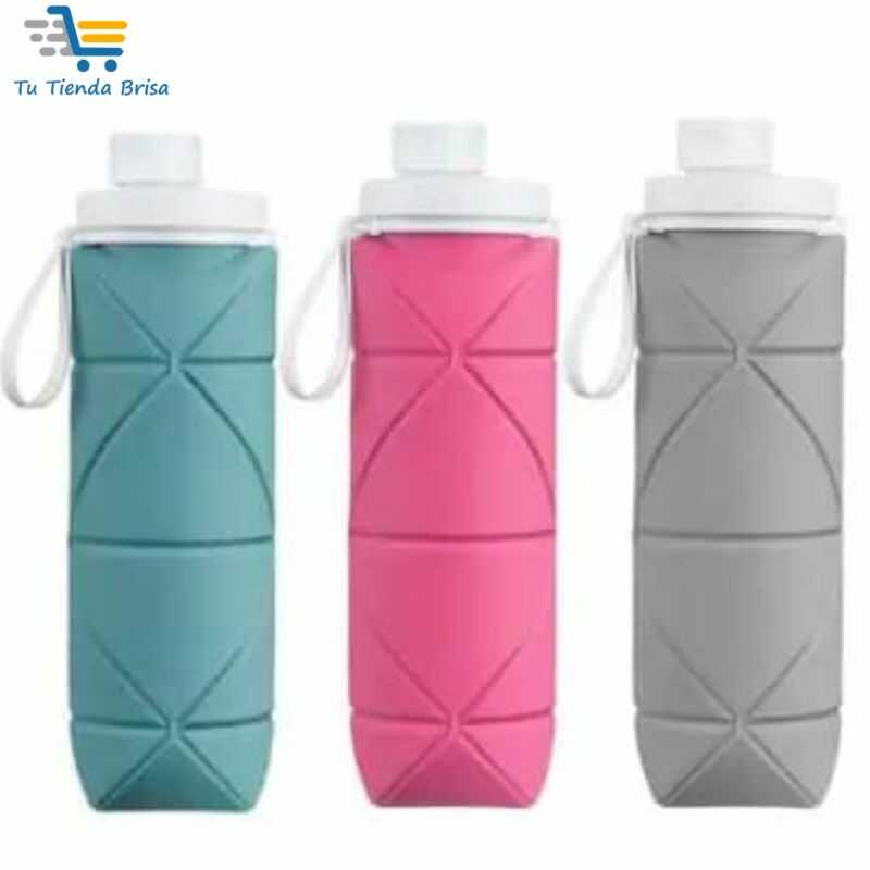 Botella De Agua Plegable De Silicona Sin Bpa A Pru