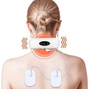 Masajeador electrico cervical para cuello y espalda con dos electrodos  ideal para relajacion fortalecer el cuello y aliviar dolores.